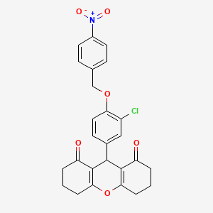 9-{3-chloro-4-[(4-nitrobenzyl)oxy]phenyl}-3,4,5,6,7,9-hexahydro-1H-xanthene-1,8(2H)-dione