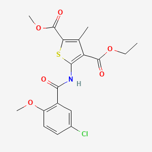 4-ethyl 2-methyl 5-[(5-chloro-2-methoxybenzoyl)amino]-3-methyl-2,4-thiophenedicarboxylate