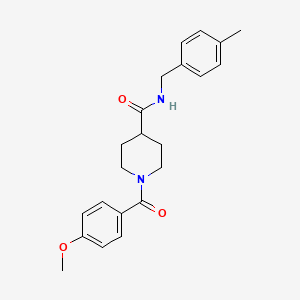 1-(4-methoxybenzoyl)-N-(4-methylbenzyl)-4-piperidinecarboxamide