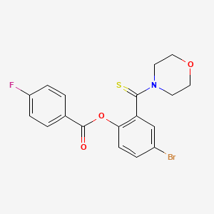 [4-Bromo-2-(morpholine-4-carbothioyl)phenyl] 4-fluorobenzoate