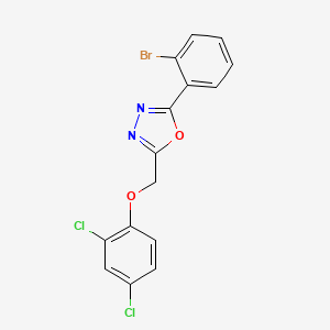 2-(2-bromophenyl)-5-[(2,4-dichlorophenoxy)methyl]-1,3,4-oxadiazole