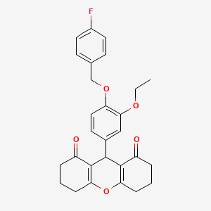 9-{3-ethoxy-4-[(4-fluorobenzyl)oxy]phenyl}-3,4,5,6,7,9-hexahydro-1H-xanthene-1,8(2H)-dione