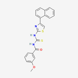 3-methoxy-N-({[4-(1-naphthyl)-1,3-thiazol-2-yl]amino}carbonothioyl)benzamide