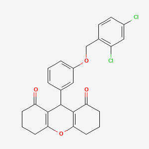 9-{3-[(2,4-dichlorobenzyl)oxy]phenyl}-3,4,5,6,7,9-hexahydro-1H-xanthene-1,8(2H)-dione