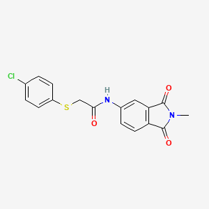 2-[(4-chlorophenyl)thio]-N-(2-methyl-1,3-dioxo-2,3-dihydro-1H-isoindol-5-yl)acetamide