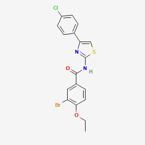 3-bromo-N-[4-(4-chlorophenyl)-1,3-thiazol-2-yl]-4-ethoxybenzamide