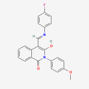 (4E)-4-{[(4-Fluorophenyl)amino]methylidene}-2-(4-methoxyphenyl)-1,2,3,4-tetrahydroisoquinoline-1,3-dione