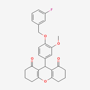 9-{4-[(3-fluorobenzyl)oxy]-3-methoxyphenyl}-3,4,5,6,7,9-hexahydro-1H-xanthene-1,8(2H)-dione