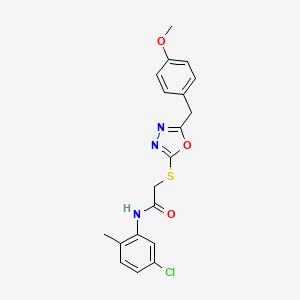 N-(5-CHLORO-2-METHYLPHENYL)-2-({5-[(4-METHOXYPHENYL)METHYL]-1,3,4-OXADIAZOL-2-YL}SULFANYL)ACETAMIDE