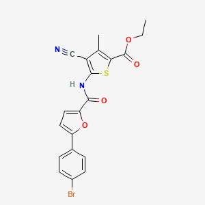 ethyl 5-{[5-(4-bromophenyl)-2-furoyl]amino}-4-cyano-3-methyl-2-thiophenecarboxylate