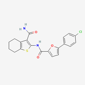 N-(3-carbamoyl-4,5,6,7-tetrahydro-1-benzothiophen-2-yl)-5-(4-chlorophenyl)furan-2-carboxamide