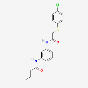 N-[3-[[2-(4-chlorophenyl)sulfanylacetyl]amino]phenyl]butanamide