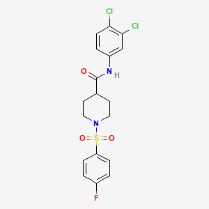 N-(3,4-dichlorophenyl)-1-[(4-fluorophenyl)sulfonyl]piperidine-4-carboxamide