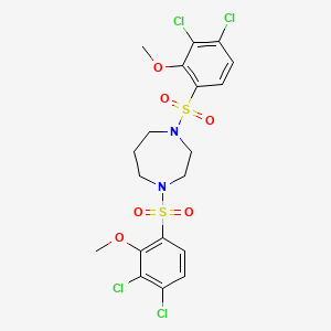 1,4-bis[(3,4-dichloro-2-methoxyphenyl)sulfonyl]-1,4-diazepane