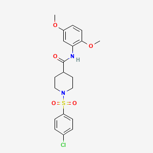 1-(4-chlorophenyl)sulfonyl-N-(2,5-dimethoxyphenyl)piperidine-4-carboxamide