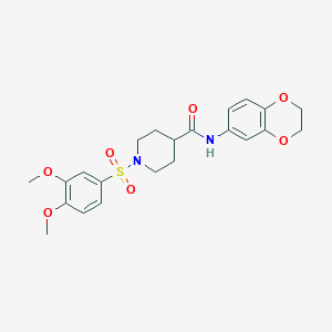 N-(2,3-DIHYDRO-1,4-BENZODIOXIN-6-YL)-1-(3,4-DIMETHOXYBENZENESULFONYL)PIPERIDINE-4-CARBOXAMIDE