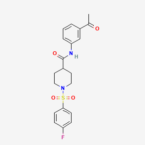 N-(3-Acetylphenyl)-1-(4-fluorobenzenesulfonyl)piperidine-4-carboxamide