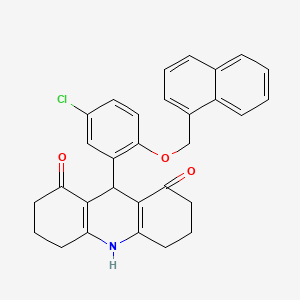 9-[5-Chloro-2-(naphthalen-1-ylmethoxy)phenyl]-2,3,4,5,6,7,9,10-octahydroacridine-1,8-dione