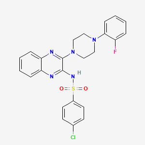 4-chloro-N-{3-[4-(2-fluorophenyl)-1-piperazinyl]-2-quinoxalinyl}benzenesulfonamide