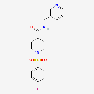 1-[(4-fluorophenyl)sulfonyl]-N-(pyridin-3-ylmethyl)piperidine-4-carboxamide