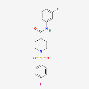 N-(3-fluorophenyl)-1-[(4-fluorophenyl)sulfonyl]piperidine-4-carboxamide