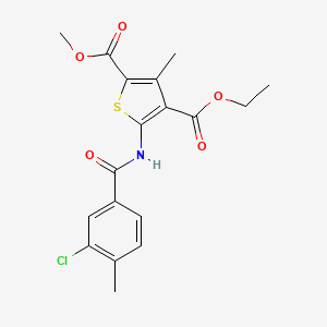 4-Ethyl 2-methyl 5-{[(3-chloro-4-methylphenyl)carbonyl]amino}-3-methylthiophene-2,4-dicarboxylate