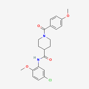 N-(5-chloro-2-methoxyphenyl)-1-[(4-methoxyphenyl)carbonyl]piperidine-4-carboxamide