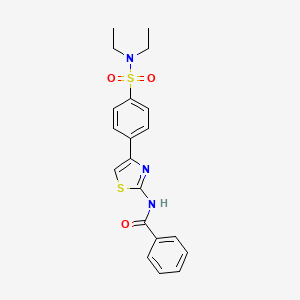 N-[4-[4-(diethylsulfamoyl)phenyl]-1,3-thiazol-2-yl]benzamide