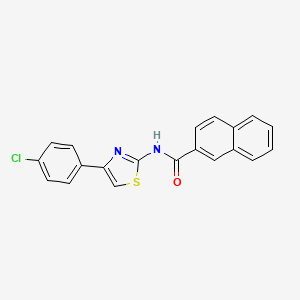 N-[4-(4-chlorophenyl)-1,3-thiazol-2-yl]naphthalene-2-carboxamide