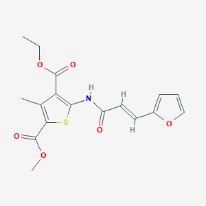 4-ethyl 2-methyl 5-{[(2E)-3-(furan-2-yl)prop-2-enoyl]amino}-3-methylthiophene-2,4-dicarboxylate