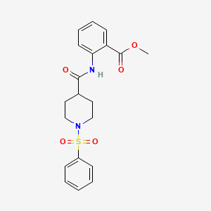 Methyl 2-[[1-(benzenesulfonyl)piperidine-4-carbonyl]amino]benzoate