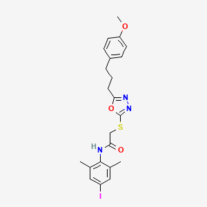 N-(4-iodo-2,6-dimethylphenyl)-2-({5-[3-(4-methoxyphenyl)propyl]-1,3,4-oxadiazol-2-yl}sulfanyl)acetamide