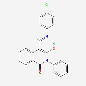 4-[(4-Chlorophenyl)iminomethyl]-3-hydroxy-2-phenylisoquinolin-1-one