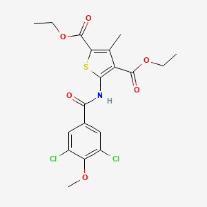 Diethyl 5-[(3,5-dichloro-4-methoxybenzoyl)amino]-3-methylthiophene-2,4-dicarboxylate