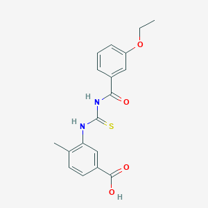 3-[(3-Ethoxybenzoyl)carbamothioylamino]-4-methylbenzoic acid