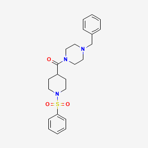 [1-(benzenesulfonyl)piperidin-4-yl]-(4-benzylpiperazin-1-yl)methanone