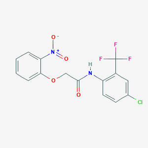 N-[4-chloro-2-(trifluoromethyl)phenyl]-2-(2-nitrophenoxy)acetamide