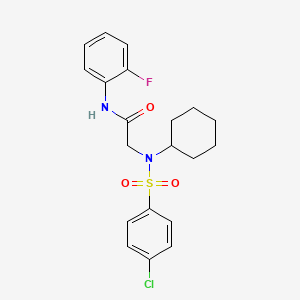 2-[(4-chlorophenyl)sulfonyl-cyclohexylamino]-N-(2-fluorophenyl)acetamide