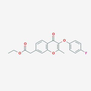 Ethyl 2-[3-(4-fluorophenoxy)-2-methyl-4-oxochromen-7-yl]acetate