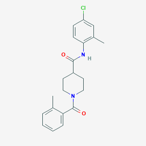 N-(4-chloro-2-methylphenyl)-1-[(2-methylphenyl)carbonyl]piperidine-4-carboxamide