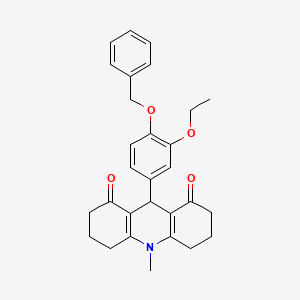 9-[4-(benzyloxy)-3-ethoxyphenyl]-10-methyl-3,4,6,7,9,10-hexahydro-1,8(2H,5H)-acridinedione