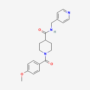 1-(4-methoxybenzoyl)-N-(4-pyridinylmethyl)-4-piperidinecarboxamide