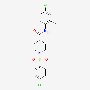 N-(4-chloro-2-methylphenyl)-1-[(4-chlorophenyl)sulfonyl]-4-piperidinecarboxamide