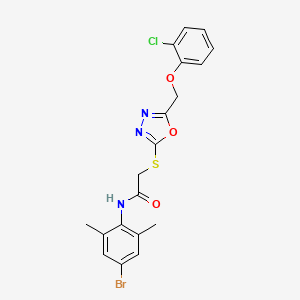 N-(4-bromo-2,6-dimethylphenyl)-2-({5-[(2-chlorophenoxy)methyl]-1,3,4-oxadiazol-2-yl}sulfanyl)acetamide