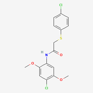 N-(4-chloro-2,5-dimethoxyphenyl)-2-[(4-chlorophenyl)thio]acetamide