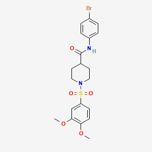 N-(4-bromophenyl)-1-[(3,4-dimethoxyphenyl)sulfonyl]piperidine-4-carboxamide