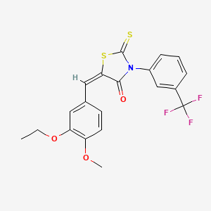 5-(3-ethoxy-4-methoxybenzylidene)-2-thioxo-3-[3-(trifluoromethyl)phenyl]-1,3-thiazolidin-4-one