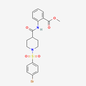 Methyl 2-[({1-[(4-bromophenyl)sulfonyl]piperidin-4-yl}carbonyl)amino]benzoate