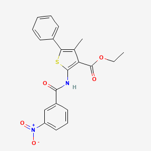 Ethyl 4-methyl-2-[(3-nitrobenzoyl)amino]-5-phenylthiophene-3-carboxylate