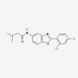 N-[2-(2,4-dichlorophenyl)-1,3-benzoxazol-5-yl]-3-methylbutanamide